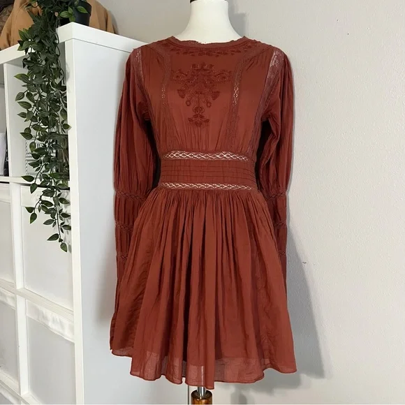 Free‎ People Victorian Waisted Mini Dress - Picture 3 of 12